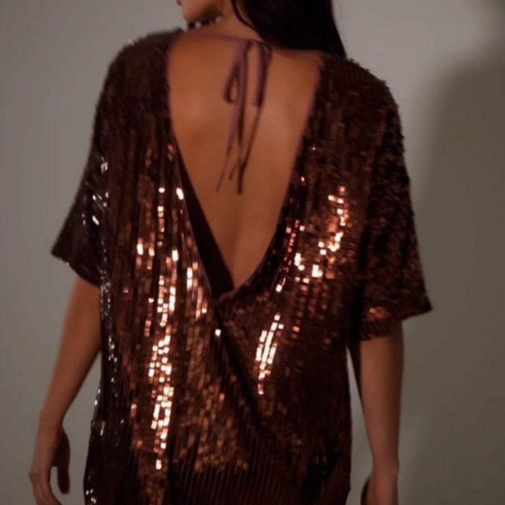 Sequin Backless Dress✨🤎